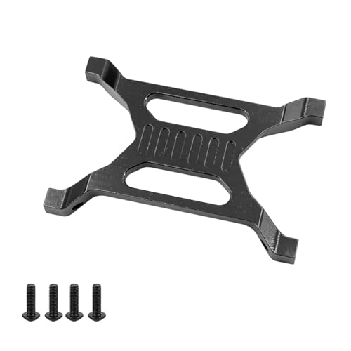 SONHWNGE for FSCX10 PRO Upgrade Teile Aluminium Aolly Hinten Chassis Brace Batterie Befestigung Halterung Halterung 1/10 RC Axial Remote Zubehör(Zwart) von SONHWNGE