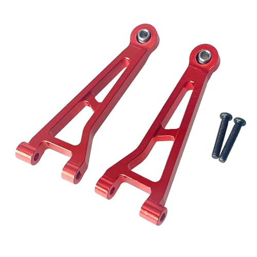 SONHWNGE for Hyper Go 1/14 14209 14210 H14B Mremote Control Rc Auto Upgrade Metall Teile Modifikation Front Upper Swing Arm Upgrade Teile(Rood) von SONHWNGE