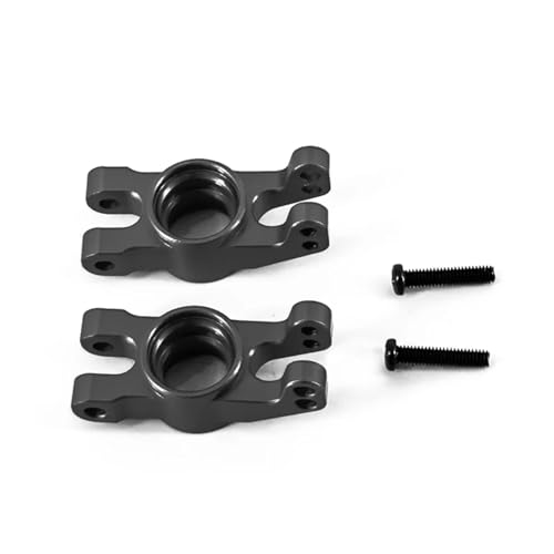 SONHWNGE for Mjx for Hyper Go 1/14 14210 14209 Upgrade Teile Metall Hinten lenkung Tasse for Rc Auto CNC Aluminium Zubehör(Dark Grey) von SONHWNGE