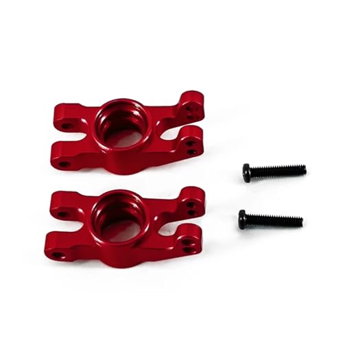 SONHWNGE for Mjx for Hyper Go 1/14 14210 14209 Upgrade Teile Metall Hinten lenkung Tasse for Rc Auto CNC Aluminium Zubehör(Rood) von SONHWNGE