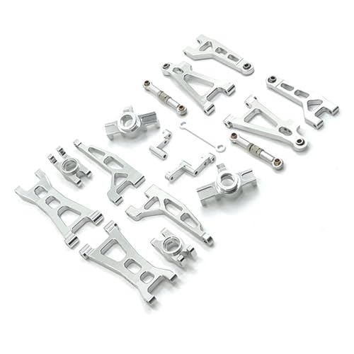 SONHWNGE for Mjx for Hyper Go 16207 16208 16209 16210 H16 Upgrade Teile Metall Gefährdete Teile Set for Rc Auto Aluminium zubehör(Silver) von SONHWNGE