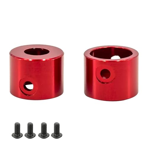 SONHWNGE for SCX10 PRO Upgrade Teile 2PCS Aluminium Legierung Hinterachse Rohr Kappe for Metallic 1/10 RC Axial Fernbedienung Auto Zubehör(Rood) von SONHWNGE