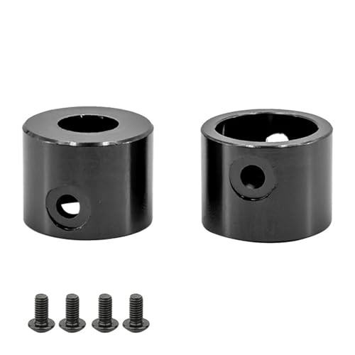 SONHWNGE for SCX10 PRO Upgrade Teile 2PCS Aluminium Legierung Hinterachse Rohr Kappe for Metallic 1/10 RC Axial Fernbedienung Auto Zubehör(Zwart) von SONHWNGE