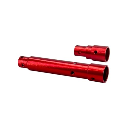 SONHWNGE for SCX10 PRO Upgrade Teile Aluminium Legierung Vorderachse Rohr Metallic 1/10 RC Axial Fernbedienung Auto Zubehör(Rood) von SONHWNGE