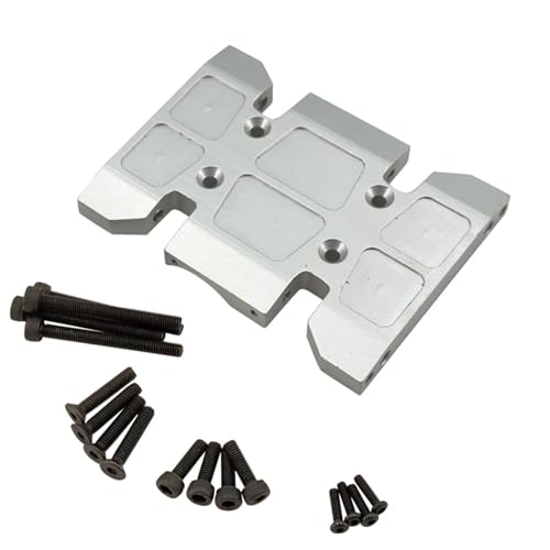SONHWNGE for SCX10 PRO Upgrade Teile Getriebe Boden Platte Mid Getriebe Skid Platte Metallic 1/10 RC Axial Fernbedienung Auto Zubehör(Silver) von SONHWNGE