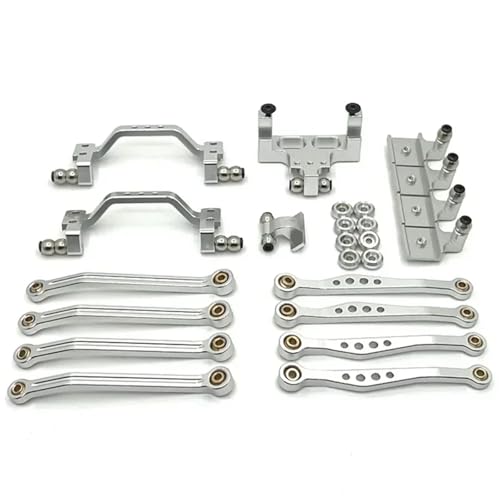 SONHWNGE for WPL C64 C64-1 Metallchassis Verbindungsstange Zugstangenhalterung Stoßdämpferhalterung Servohalterungssatz 1/16 RC Auto-Upgrade-Teile Zubehör(White) von SONHWNGE