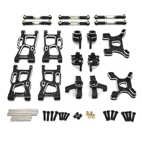 SONHWNGE for Wltoys 144001 144002 144010 124008 124016 124017 124018 124019 for RIaarIo XDKJ-001 XDKJ-006 AM-X12 RC Auto Metall Suspension Arm(Zwart) von SONHWNGE