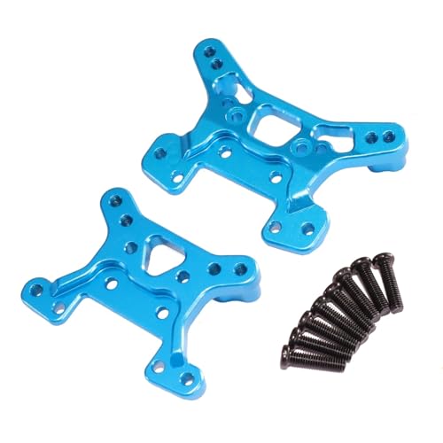 SONHWNGE for Wltoys 144001 144010 144016 144018 124017 124019 124007 124008 124010 Metall Vorne Hinten Shock Tower Platte RC Auto Upgrade Teile(Blauw) von SONHWNGE