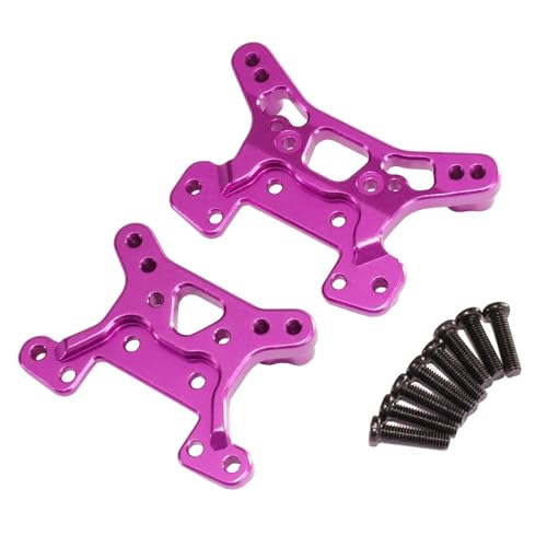 SONHWNGE for Wltoys 144001 144010 144016 144018 124017 124019 124007 124008 124010 Metall Vorne Hinten Shock Tower Platte RC Auto Upgrade Teile(Purple) von SONHWNGE