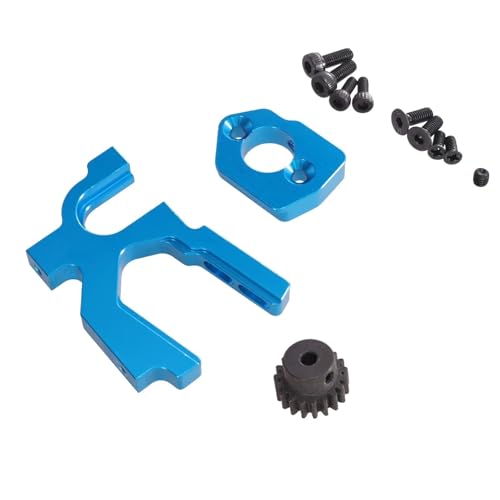 SONHWNGE for Wltoys LC 1/12 124019 1/14 14400 1/10 RC Auto Metall Upgrade Teile Einstellbare Motor Festen Sitz Motor Zähne(Blauw) von SONHWNGE