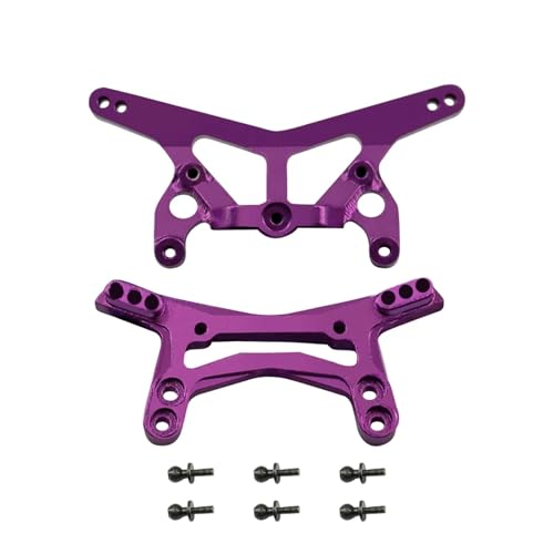 Vordere und hintere Stoßdämpferbrücken aus Aluminium-Meta for Losi Micro-B-Upgrades Teile 1/24 Zubehör Rc-Auto 2WD Buggy RTR LOS00007 Ersetzen(Purple) von SONHWNGE