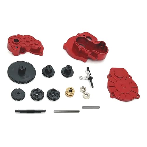 for 1/24 for FMS FCX24 FCX18 K5 Rc Auto Upgrade Metall Übertragung Getriebe Montage(Rood) von SONHWNGE