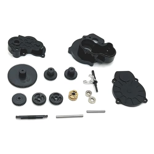 for 1/24 for FMS FCX24 FCX18 K5 Rc Auto Upgrade Metall Übertragung Getriebe Montage(Zwart) von SONHWNGE