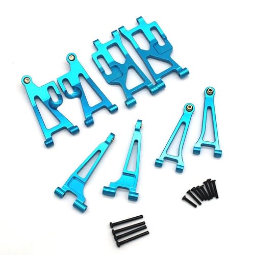 for MJX 14209 14210 1/14 Fernbedienung Auto Metall Upgrade Zubehör Vorne Und Hinten Swing Arm Kit(Sky Blue) von SONHWNGE