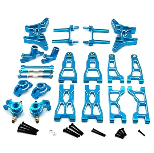 for UD1201 UD1202 PRO Metall-Lenkbecher, vorderer und hinterer Querlenker, Stoßdämpfer-Verbindungssatz, 1/12 RC-Auto, Upgrade-Teile, Zubehör(Blauw) von SONHWNGE