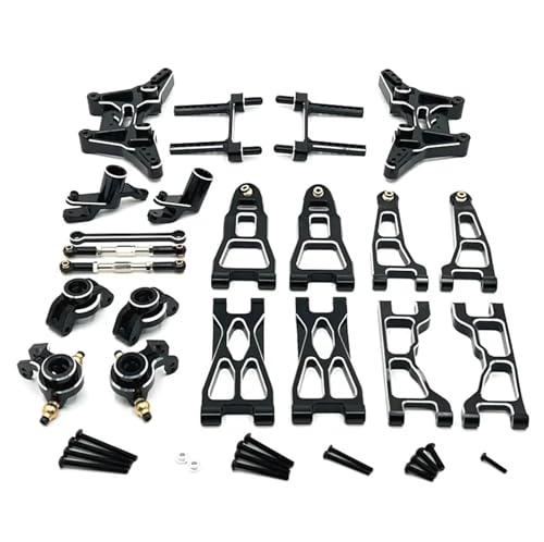 for UD1201 UD1202 PRO Metall-Lenkbecher, vorderer und hinterer Querlenker, Stoßdämpfer-Verbindungssatz, 1/12 RC-Auto, Upgrade-Teile, Zubehör(Zwart) von SONHWNGE