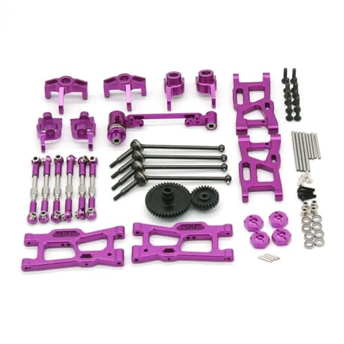 for Wltoys 144001 124016 124017 124019 124018 RC ferngesteuertes Auto 4MD Allzweck-Metall-Upgrade-Zubehör Zerbrechliches Set(Purple) von SONHWNGE