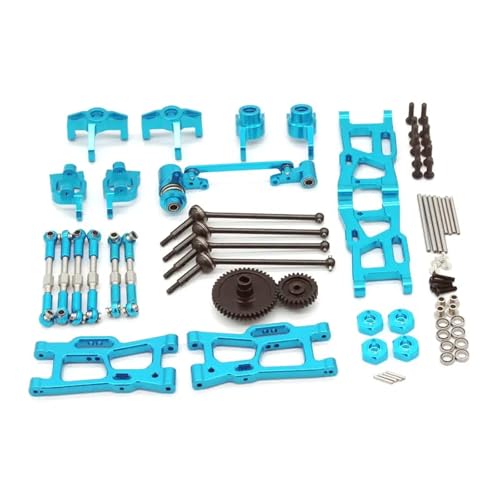 for Wltoys 144001 124016 124017 124019 124018 RC ferngesteuertes Auto 4MD Allzweck-Metall-Upgrade-Zubehör Zerbrechliches Set(Sky Blue) von SONHWNGE