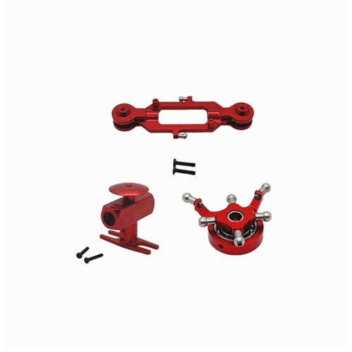 for Wltoys K200 Hubschrauber Fernbedienung Flugzeug Teile, Klinge Klemme, Rotor Klemme, Kreuz Disc Set Komponenten(Rood) von SONHWNGE