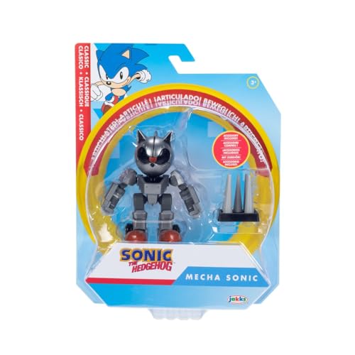 Sonic The Hedgehog 10,2 cm große Figur – Mecha Sonic mit Spike-Falle von SONIC THE HEDGEHOG