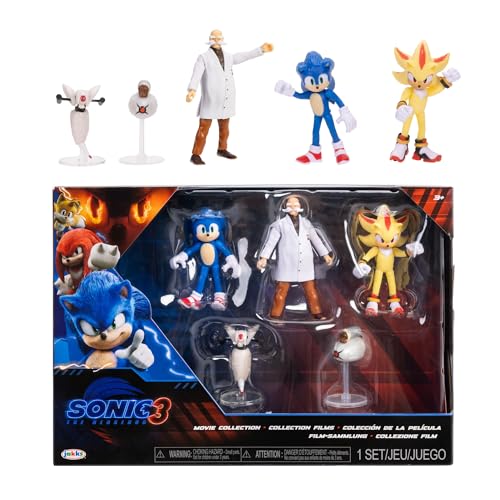 Sonic 3 Movie- 6,3 cm Figur Multipack Wave 3 von SONIC THE HEDGEHOG