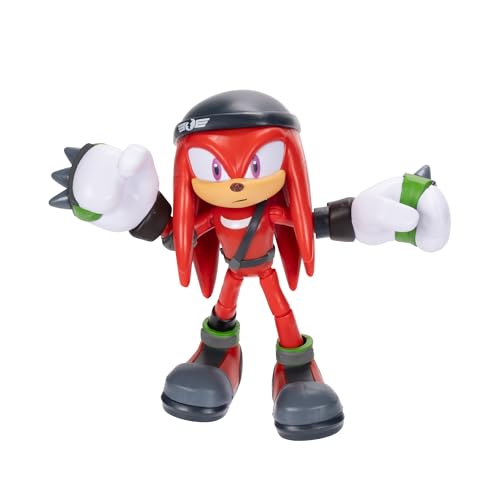 Sonic Prime 12,7 cm Knuckles – New Yoke City Actionfigur 13 Gelenkpunkte, ab 3 Jahren (offiziell lizenziert von Sega und Netflix) von Sonic The Hedgehog