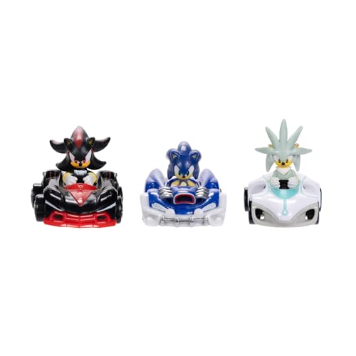 Sonic The Hedgehog Fahrzeuge 3er Pack 1:64 Die-Cast, inklusive Sonic - Speed Star, Tails - Whirlwind Sport und Dr. Eggman - Egg Booster Sonic The Hedgehog Fahrzeuge 3er Pack 1:64 Die-Cast, inklusive Sonic - Speed Star, Tails - Whirlwind Sport und Dr. Eggman - Egg Booster von Sonic The Hedgehog