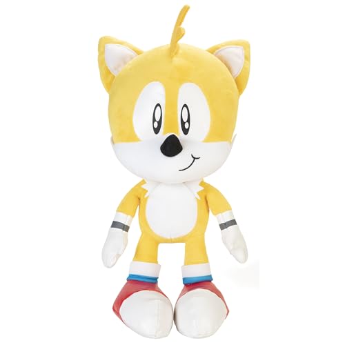 Sonic The Hedgehog - Jakks Jumbo Plüsch Tails Figur, 50 cm, Kuscheltier, großes Plüschtier, 404794 von nic The Hedgehog