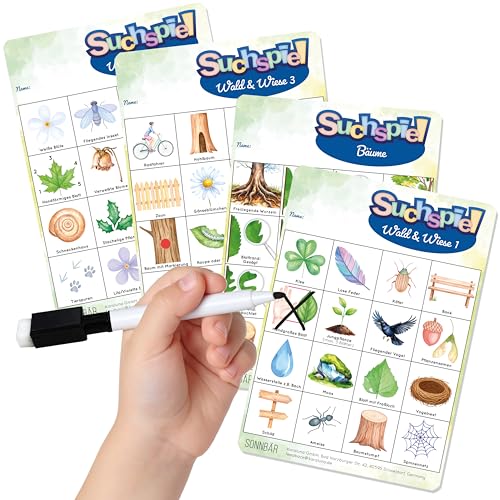 SONNBÄR Natur Suchspiel für Kinder Outdoor Spielzeug - ab 4 Jahre Kindergeburtstag Spiele Geschenk Kartenspiel Entdeckerkarten von SONNBÄR