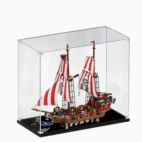 Acryl-Vitrine für Lego 70413 Piratenschiff, staubdichte Box, Aufbewahrungsbox, transparente Box, Displaybox kompatibel mit Lego 70413 (nur Hülle, kein Modell) von SONNIES