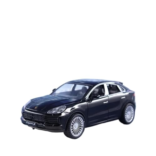 SONNIES Scaie Car Models for Porsche Cayenne S SUV Legierung Auto Modell Diecast Metall Spielzeug Auto Modell Sound Und Licht Sammlung Kinder Geschenk 1:24 (Color : Black No Box) von SONNIES