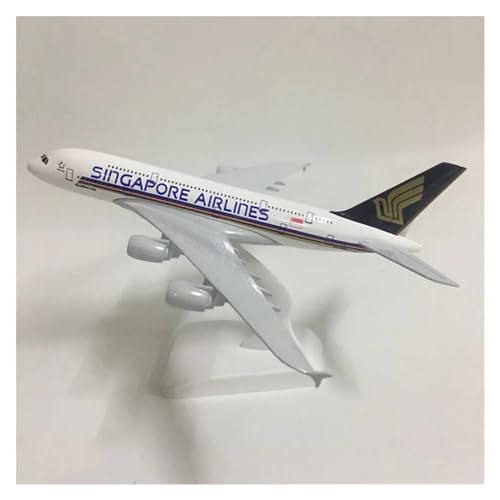 SONNIES for Airbus A350 Boeing B747 Modellflugzeugmodell 1:300 Druckgussmetall Airbus A380 Flugzeugspielzeug 20 cm (Color : 20CM-Singapore A380) von SONNIES