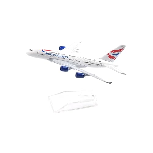 SONNIES for British Airways Plum Blossom Boeing B777 Flugzeugmodell Flugzeugdruckguss Metall 1:400 Flugzeugmodell 16 cm (Color : British Airways A380) von SONNIES