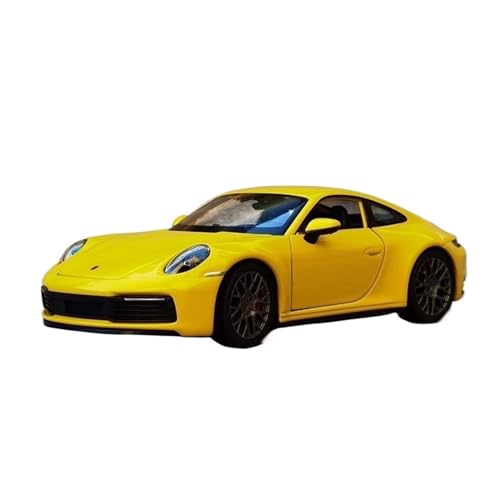 for Porsche 911 Carrera 4S Coupe Legierung Sportwagen Modell Druckguss Metall Spielzeug Fahrzeuge Auto Modell Simulation Kinder Geschenke 1:24 (Color : Yellow) von SONNIES