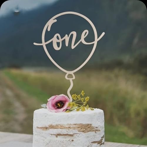 Kuchendekoration aus Holz, zum 1. Geburtstag, 1. Geburtstag, Britdhay Partydekoration, doppelseitig, Jahrestag Kuchendekoration aus Holz, zum 1. Geburtstag, 1. Geburtstag, Britdhay Partydekoration, doppelseitig, Jahrestag von SONSMER