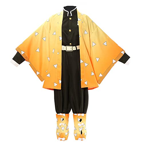 SOOYOOYOO Agatsuma Zenitsu Cosplay Fun-Bekleidung Performance Outfits Fantasy-Geschenk Für Unisex-Fans【Das Fun-Bekleidung Wird Nicht Verkauft Oder Von Agatsuma Zenitsu】 von SOOYOOYOO
