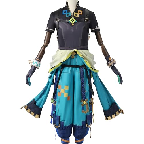 SOOYOOYOO Genshin Impact Cosplay Kinich Kostüm Anime Rollenspiel Outfit Ideal für Cosplay und Anime-Fans(Unisex,S) von SOOYOOYOO