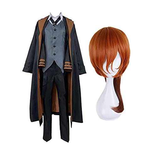 SOOYOOYOO Nakahara Chuuya Cosplay mit Perücke Fun-Bekleidung Outfits Für Bungo Stray Dogs Rollenspiele [Das Kostüm Wird Nicht Verkauft Oder Von Bungo Stray Dogs Nakahara Chuuya Erstellt] von SOOYOOYOO