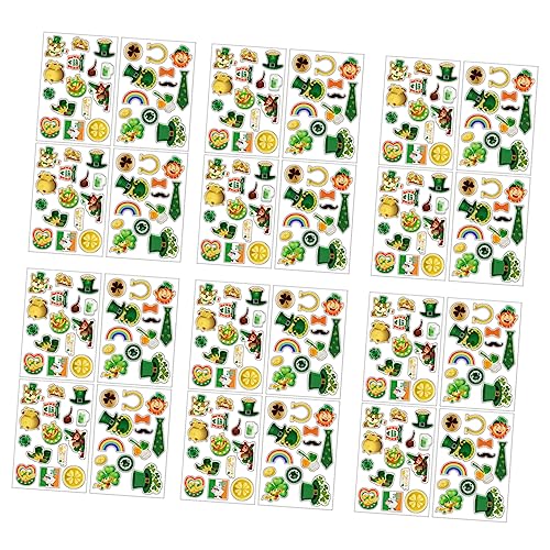 SOPOTUTU 1 Satz 20 Stück Weihnachtsmann-geschenkaufkleber St. Patricks Abziehbilder St. Patricks Day Aufkleber St. Patricks Etikett St. Patricks Aufkleber Festival-Aufkleber Green Papier von SOPOTUTU
