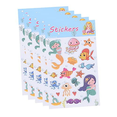 SOPOTUTU 1 Satz 5 Stück Meerjungfrau-Aufkleber personalisierte Sticker personalisierte Aufkleber Door Stickers High Viscosity Stickers Cartoon -Aufkleber Aufkleber Aufkleber Papier von SOPOTUTU