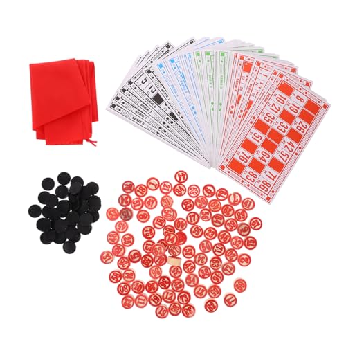 SOPOTUTU 1 Satz Bingo Spielset mit Zahlenkarten und Spielsteinen Klassisches Partyspiel für Familie und Freunde für Geburtstage Feiertage und Besondere Anlässe Langlebig und Praktisch SOPOTUTU 1 Satz Bingo Spielset mit Zahlenkarten und Spielsteinen Klassisches Partyspiel für Familie und Freunde für Geburtstage Feiertage und Besondere Anlässe Langlebig und Praktisch von SOPOTUTU