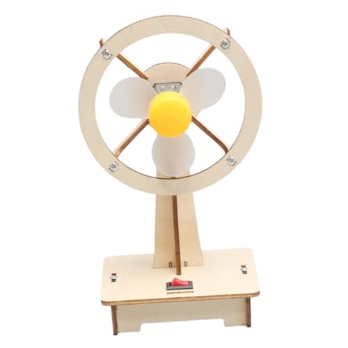SOPOTUTU 1 Satz DIY Holzventilator Bausatz für Experimentierkasten Wissenschaftsinteresse und Motorischen Fähigkeiten für Schulprojekte und Kreative Bastelstunden von SOPOTUTU