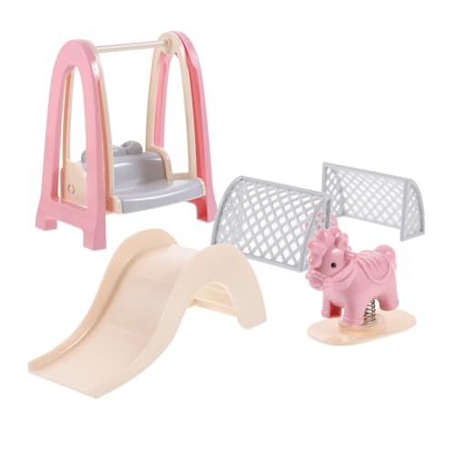SOPOTUTU 1satz Miniaturmöbel Set Für Puppenhäuser Spielzeug Mit Schaukel Fußballtor Und Dekoration Für -landschaften Und Fotografie Für Sammler von SOPOTUTU