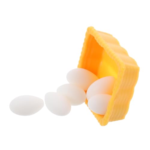 SOPOTUTU 1 Satz Eier Modelle mit Korb Puppenhaus Dekoration Realistische Mini Eier Ergänzung für Mikrolandschaften und Kreative Bastelprojekte SOPOTUTU 1 Satz Eier Modelle mit Korb Puppenhaus Dekoration Realistische Mini Eier Ergänzung für Mikrolandschaften und Kreative Bastelprojekte von SOPOTUTU