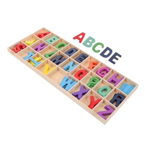 SOPOTUTU 1 Satz Holzbuchstaben Holzalphabetblöcke Zubehör Alphabet Farbe Kognitive Holzbuchstaben Zum Basteln Alphabet Interessantes von SOPOTUTU
