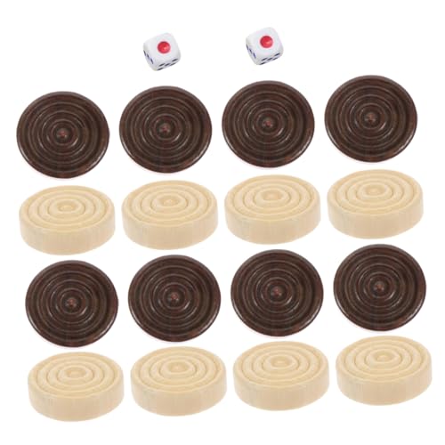 SOPOTUTU 1 Satz Holzspielsteine Set Teiliges Zubehör für Brettspiele Helle und Dunkle Dame Spielsteine Sowie Würfeln für Schach und Dame Fördert Strategisches und Kreativität SOPOTUTU 1 Satz Holzspielsteine Set Teiliges Zubehör für Brettspiele Helle und Dunkle Dame Spielsteine Sowie Würfeln für Schach und Dame Fördert Strategisches und Kreativität von SOPOTUTU