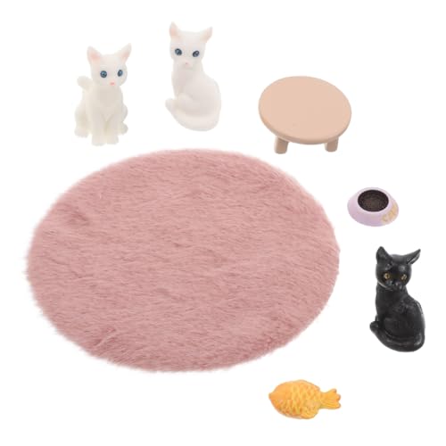 SOPOTUTU 1 Satz Katzen-Set-Ornamente Miniatur-Katzenfiguren Mini-Katzenfiguren Katzenfiguren für Katzen Katzen Teppich Miniatur-Puppenhauszubehör süße Katzenfiguren Plüsch SOPOTUTU 1 Satz Katzen-Set-Ornamente Miniatur-Katzenfiguren Mini-Katzenfiguren Katzenfiguren für Katzen Katzen Teppich Miniatur-Puppenhauszubehör süße Katzenfiguren Plüsch von SOPOTUTU