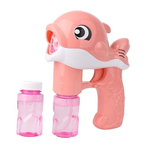 SOPOTUTU 1 Satz Kindertaugliche Seifenblasenmaschine im Delfin Design Automatische Blasenmaschine mit Licht und Musik für Flaschen Flüssigkeit für Strand und Gartenpartys von SOPOTUTU