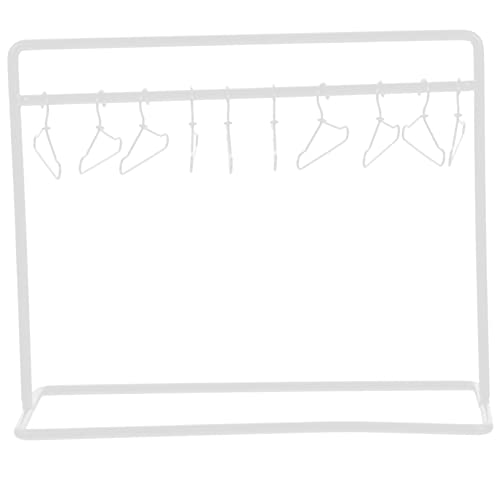 SOPOTUTU 1 Satz Kleiderbügel für Puppen Teiliges mit Weißen Kleiderstange und Stabilen Mini Kleiderbügeln für Puppenbekleidung und Aufbewahrung für Puppenstuben und Sammler SOPOTUTU 1 Satz Kleiderbügel für Puppen Teiliges mit Weißen Kleiderstange und Stabilen Mini Kleiderbügeln für Puppenbekleidung und Aufbewahrung für Puppenstuben und Sammler von SOPOTUTU