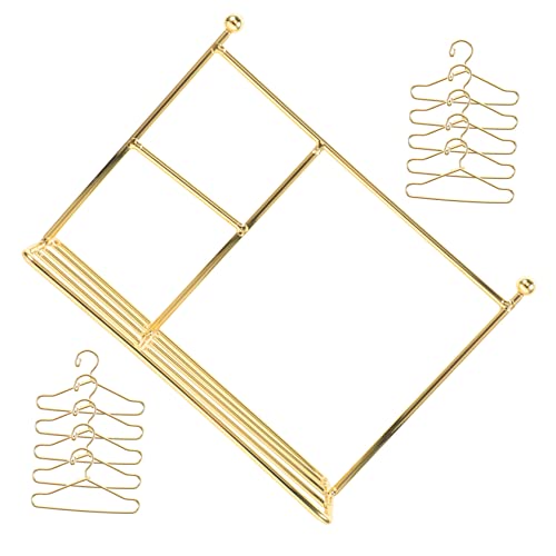 SOPOTUTU 1 Satz Kleiderständer Goldfarbener Kleiderbügel für Puppenhaus Mini Kleiderbügel für Puppenmöbel und Bürodekoration für Frauen Perfektes Zubehör für Mini Häuser und Kreative SOPOTUTU 1 Satz Kleiderständer Goldfarbener Kleiderbügel für Puppenhaus Mini Kleiderbügel für Puppenmöbel und Bürodekoration für Frauen Perfektes Zubehör für Mini Häuser und Kreative von SOPOTUTU